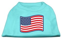 Paws and Stripes Screen Print Shirts  Aqua (size: L (14))