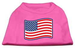 Paws and Stripes Screen Print Shirts  Bright Pink (size: L (14))