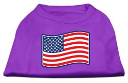 Paws and Stripes Screen Print Shirts  Purple (size: L (14))
