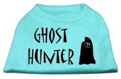 Ghost Hunter Screen Print Shirt Aqua with Black Lettering (size: L (14))
