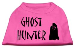 Ghost Hunter Screen Print Shirt Bright Pink with Black Lettering (size: L (14))