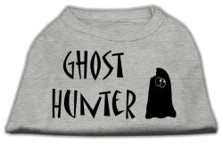 Ghost Hunter Screen Print Shirt Grey with Black Lettering (size: L (14))
