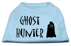 Ghost Hunter Screen Print Shirt Baby Blue with Black Lettering (size: L (14))