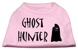 Ghost Hunter Screen Print Shirt Light Pink with Black Lettering (size: L (14))