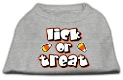 Lick Or Treat Screen Print Shirts Grey (size: L (14))