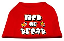 Lick Or Treat Screen Print Shirts Red (size: L (14))