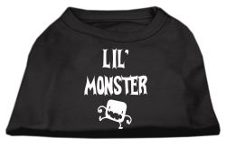 Lil Monster Screen Print Shirts Black (size: L (14))
