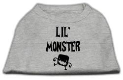 Lil Monster Screen Print Shirts Grey (size: L (14))