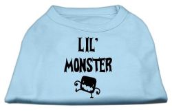 Lil Monster Screen Print Shirts Baby Blue (size: L (14))