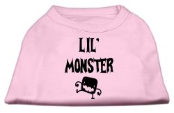 Lil Monster Screen Print Shirts Pink (size: L (14))