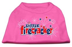 Little Firecracker Screen Print Shirts Bright Pink (size: L (14))