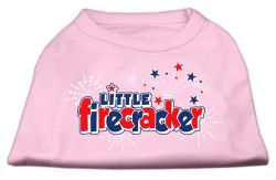 Little Firecracker Screen Print Shirts Light Pink (size: L (14))