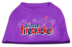 Little Firecracker Screen Print Shirts Purple (size: L (14))