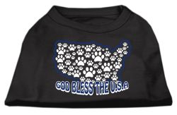 God Bless USA Screen Print Shirts Black (size: L (14))