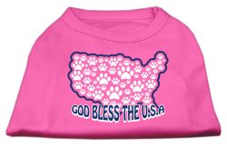 God Bless USA Screen Print Shirts Bright Pink (size: L (14))